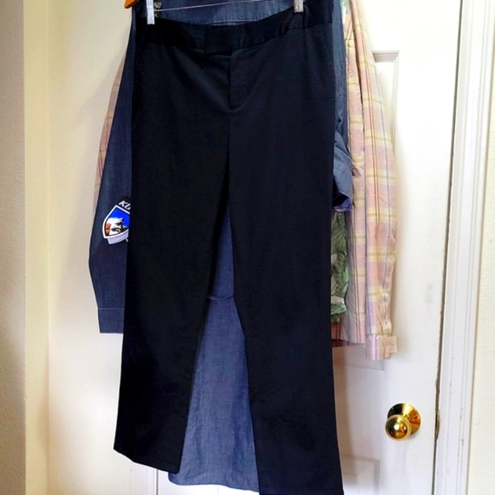 10 Crosby Derek Lam Black Flat Front Slacks Pants
